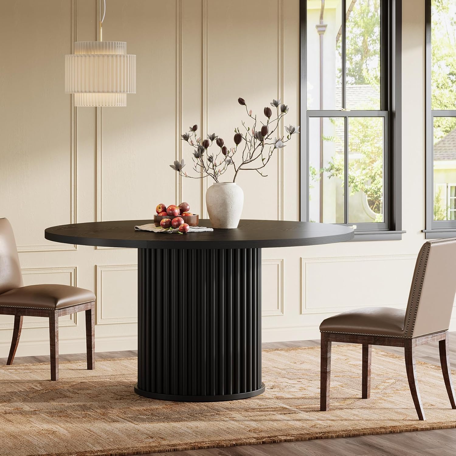 Tribesigns Black Round Dining Table Review